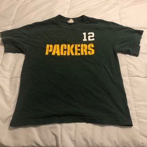 Reebok medium Green Bay packers 12 Rodgers Tshirt